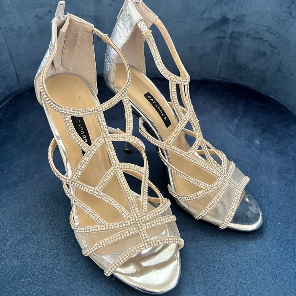 Caparros Gold Strappy Heels for Special Occasions